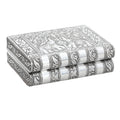 Aluminum Elephant Embossed Jewelry Box with Velvet Anti Scratch Interior (6x4.5) - Sticky add to cart bar