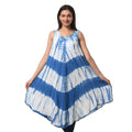 JOVIE Blue Solid Stripe and White Tie Dye Umbrella Dress - One Size Fits Most (48L x 44W) - Sticky add to cart bar