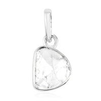 Polki Diamond Solitaire Pendant in 10K White Gold 0.50 ctw