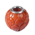 Red Jade Carved Lotus Charm in Rhodium Over Sterling Silver 28.50 ctw - Sticky add to cart bar