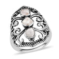 Doorbuster Artisan Crafted Polki Diamond Ring in Platinum Over Sterling Silver 0.33 ctw - Sticky add to cart bar