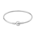 3mm Bangle Bracelet with Round Shape Lock in Stainless Steel (7.00 In) - Sticky add to cart bar