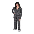 LEMON TART Pink and Grey Leopard Long Sleeve Collared PJ Set - XL - Sticky add to cart bar