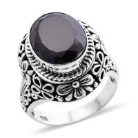 BALI LEGACY Elite Shungite Ring in Sterling Silver (Size 10) 5.90 ctw
