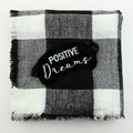 SHIRALEAH Positive Dreams Throw and Eye Mask Travel Set - Black and White (Blanket, Mask) - Sticky add to cart bar