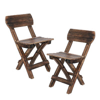 Handcrafted Set of 2 Piece Baby Wooden KD Chair (23x12x12)