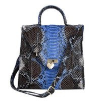 The Pelle Python Skin Bag Collection Brown Color 100% Genuine Python Leather Tote Bag
