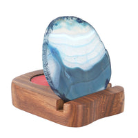 Wooden Stand for Agate Discs and Tea Light