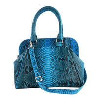 The Pelle Python Skin Bag Collection Turquoise Color 100% Genuine Python Leather Tote Bag