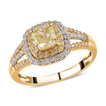 sgl-certified-luxoro-14k-yellow-gold-natural-yellow-and-white-diamond-i1-i2-split-shank-halo-ring-size-8.0-3.25-grams-1.50-ctw - Sticky add to cart bar