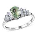 LUXORO 14K White Gold AAA Narsipatnam Alexandrite and G-H I3 Diamond Ring 2 Grams 1.00 ctw - Sticky add to cart bar