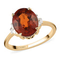 LUXORO 10K Yellow Gold Premium Sri Lankan Honey Garnet, Diamond Ring (Size 10.0) (2.20 g) 4.60 ctw - Sticky add to cart bar
