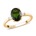 LUXORO 10K Yellow Gold Premium Tanzanian Natural Chrome Tourmaline and Diamond Ring 1.75 ctw - Sticky add to cart bar