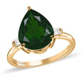 TLV LUXORO 10K Yellow Gold Premium Natural Chrome Diopside, Diamond (G-H, I3) Ring (Size 10.0) (2.60 g) 4.35 ctw - Sticky add to cart bar
