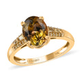 LUXORO 14K Yellow Gold Premium Natural Golden Tanzanite and I3 Natural Yellow Diamond Ring (Size 6.0) 2.50 Grams 2.00 ctw - Sticky add to cart bar