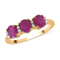LUXORO 10K Yellow Gold Premium Montepuez Ruby and Diamond Ring 2 Grams 1.25 ctw - Sticky add to cart bar