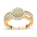 SGL Certified LUXORO 10K Yellow Gold Natural Yellow and White Diamond I2-I3 Ring 3.25 Grams 1.00 ctw - Sticky add to cart bar