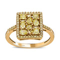 SGL Certified LUXORO 14K Yellow Gold Natural Yellow Diamond I2-I3 Ring 3.20 Grams 1.00 ctw - Sticky add to cart bar