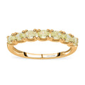 SGL Certified LUXORO 14K Yellow Gold Natural Yellow Diamond SI-I1 Half Eternity Band Ring 2 Grams 1.00 ctw - Sticky add to cart bar