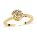 LUXORO 10K Yellow Gold I3 Natural Yellow Diamond Floral Ring (Size 10.0) 0.50 ctw - Sticky add to cart bar
