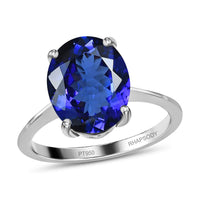 DOORBUSTER RHAPSODY 950 Platinum AAAA Tanzanite Solitaire Ring (Size 9.0) (4.70 g) 5.40 ctw