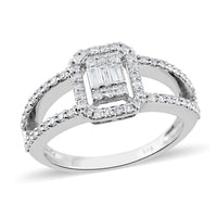 14K White Gold Diamond Ring (Size 5.0) 0.50 ctw
