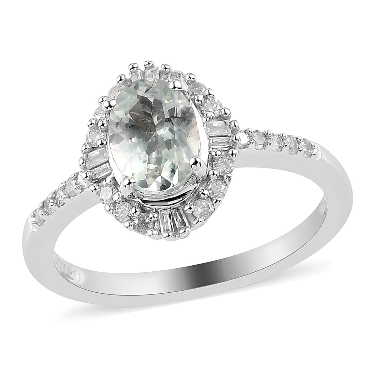 LUXORO 14K White Gold Premium Narsipatnam Alexandrite, Diamond (G-H, I3) (0.25 cts) Ring (Size 9.0) (3 g) 1.10 ctw