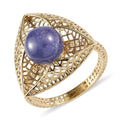 MIRAGE COLLECTION 10K Yellow Gold Premium AA Tanzanite Beads Ring (Size 10.0) 3.35 ctw - Sticky add to cart bar