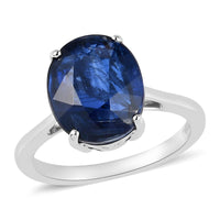 DOORBUSTER LUXORO 10K White Gold Premium Kashmir Kyanite Solitaire Ring (Size 6.0) 2.70 Grams 6.35 ctw