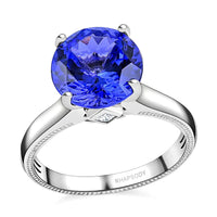 Certified Rhapsody 950 Platinum AAAA Tanzanite and E-F VS Diamond Ring 5.90 Grams 4.25 ctw (Del. in 10-12 Days)