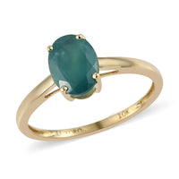 LUXORO 10K Yellow Gold AA Grandidierite Solitaire Ring (Size 10.0) 1.25 ctw