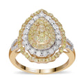 LUXORO 10K Yellow Gold I2-I3 Natural Yellow and White Diamond Ring (Size 10.0) 3.75 Grams (Delivered in 5-7 Business Days) 1.00 ctw - Sticky add to cart bar