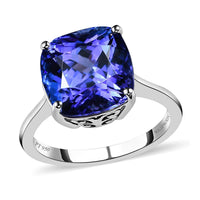 950 Platinum AAAA Tanzanite Solitaire Ring , Platinum Wt. 4.7 g 7.71 ctw