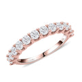 LUXORO 10K Rose Gold Moissanite Half Eternity Band Ring (Size 5.0) 1.20 ctw - Sticky add to cart bar