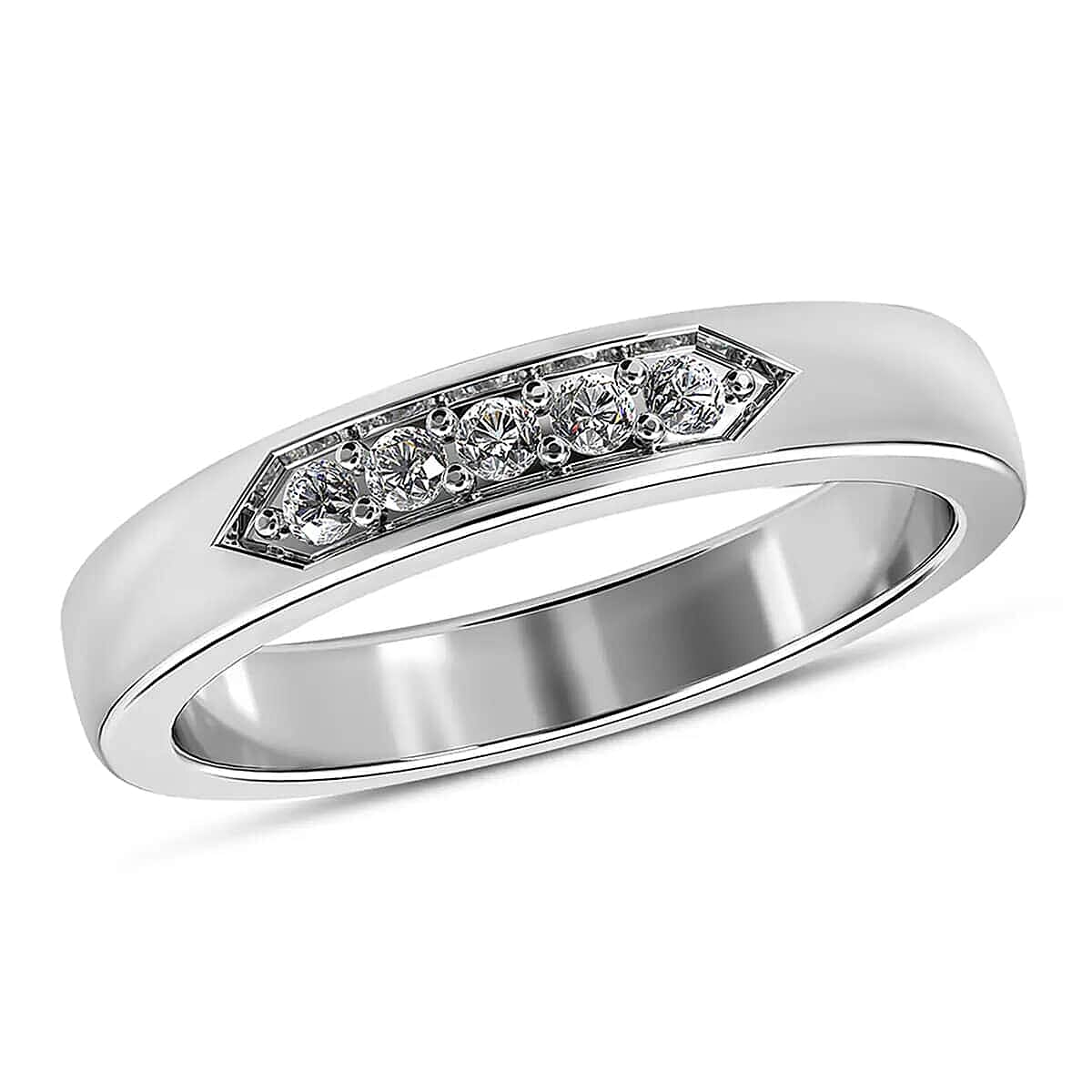 RHAPSODY Diamond Carving Ring in 950 Platinum 6 Grams 0.13 ctw