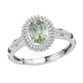Luxoro 14K White Gold AAA Narsipatnam Alexandrite, Diamond (G-H, I3) Halo Ring (Size 8.0) 1.00 ctw - Sticky add to cart bar