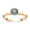 Green Diamond in Yellow Gold