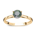 SGL Certified LUXORO 10K Yellow Gold Green Diamond Solitaire Ring 1.90 Grams 1.00 ctw - Sticky add to cart bar