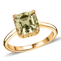 ILIANA 18K Yellow Gold AAA Turkizite Solitaire Ring (Size 10.0) 3.20 Grams 2.90 ctw