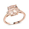 Luxoro 14K Rose Gold AAA Marropino Morganite and Diamond Ring - Sticky add to cart bar