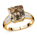 Valentines Doorbuster ILIANA 18K Yellow Gold AAA Turkizite and G-H SI Diamond Ring 4.25 Grams 4.50 ctw - Sticky add to cart bar