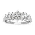 Rhapsody IGI Certified 950 Platinum Diamond (E-F, VS) Ballerina Ring 0.50 ctw - Sticky add to cart bar