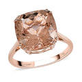 Certified & Appraised LUXORO 14K Rose Gold AAA Marropino Morganite Solitaire Ring 2.38 Grams 7.00 ctw - Sticky add to cart bar