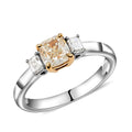 18K White, Yellow Gold Natural Yellow and White Diamond Ring 4.2 Grams 1.30 ctw - Sticky add to cart bar