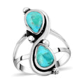 SANTA FE Style Mojave Blue Turquoise Ring Sterling Silver 1.00 ctw - Sticky add to cart bar