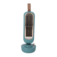 Green 2 in 1 Humidifier and Bladeless Fan with 220ml Water Tank Capacity (5W) (4.33x4.33x12)