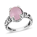 Pink Jade Ring in Sterling Silver 2.90 ctw - Sticky add to cart bar