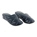 Beige Faux Leather House Slippers with Stitching (Women's Size 6) - Sticky add to cart bar