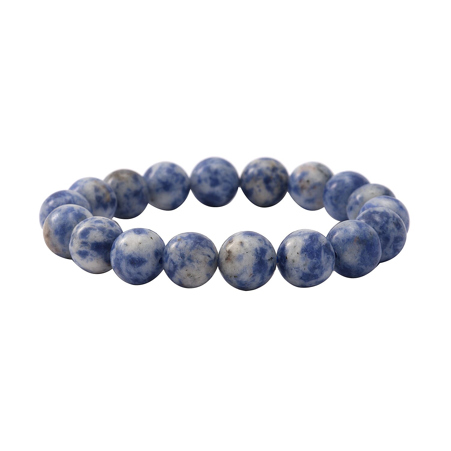 100 ctw Sodalite Beads Stretch Bracelet