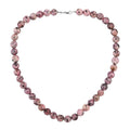 Rhodochrosite 250.00 ctw Bead Necklace In Sterling Silver, Silver Bead Necklace, Beaded Jewelry Gifts For Women (18 Inches) - Sticky add to cart bar